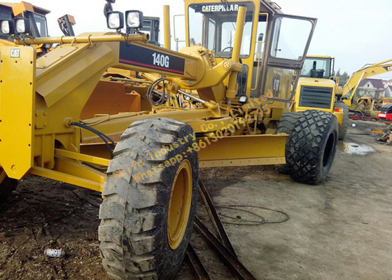 Yellow Color Used Motor Grader 140G 2009 Year With 138kW Rated Power