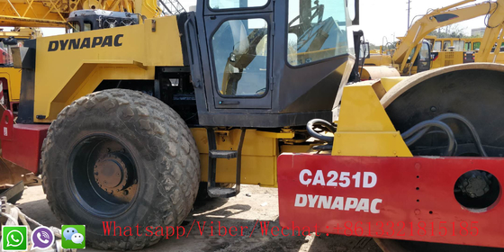 10Ton Weight  Yellow and Red Color  Sing Drum  Road Roller Used Construction Machinery CA251D Vibrator Compactor